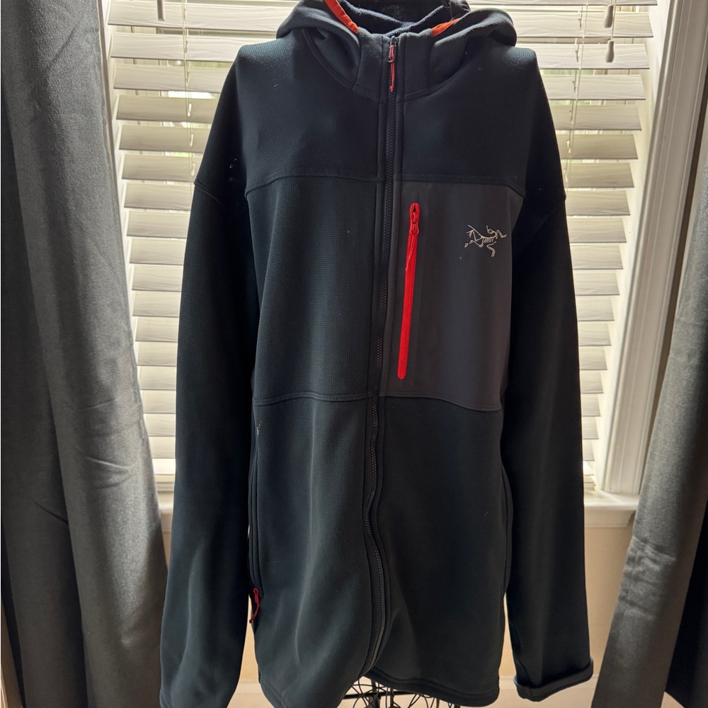 Arc'teryx Navy and Orange Hooded Jacket
